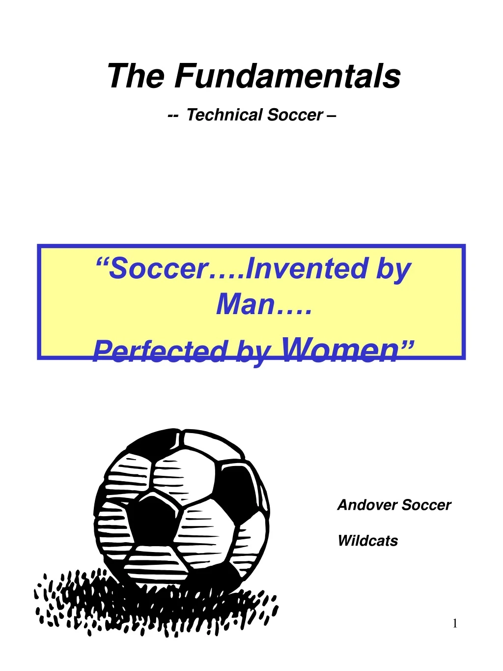 the fundamentals technical soccer