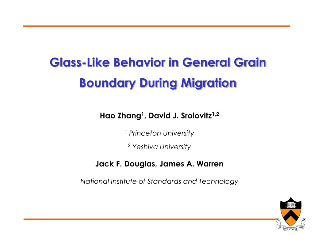 glass like behavior in general grain boundary