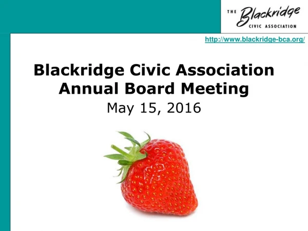 Blackridge Civic Association Annual Board Meeting