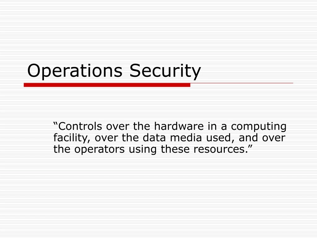 operations security