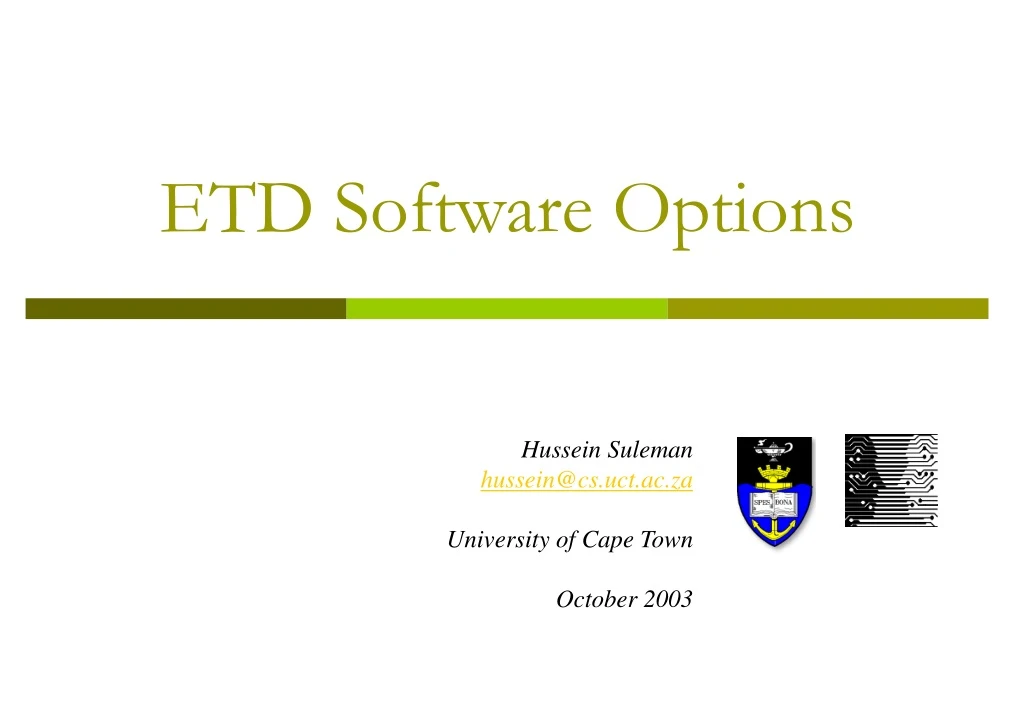 etd software options