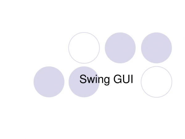 Swing GUI