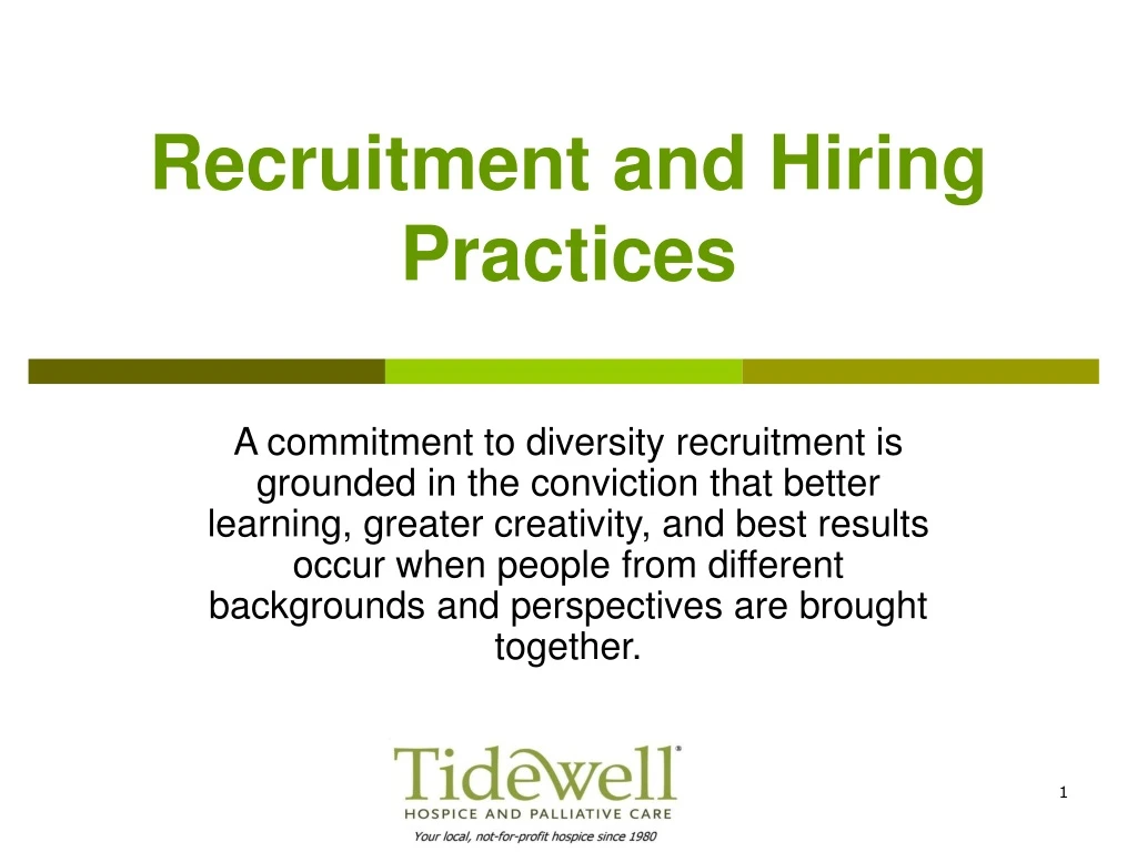 recruitment and hiring practices