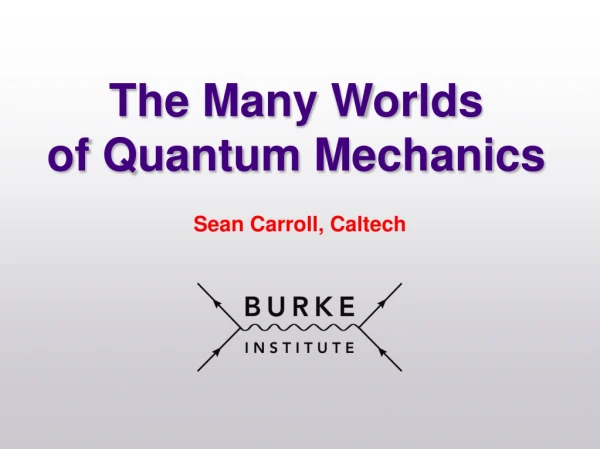 Sean Carroll, Caltech