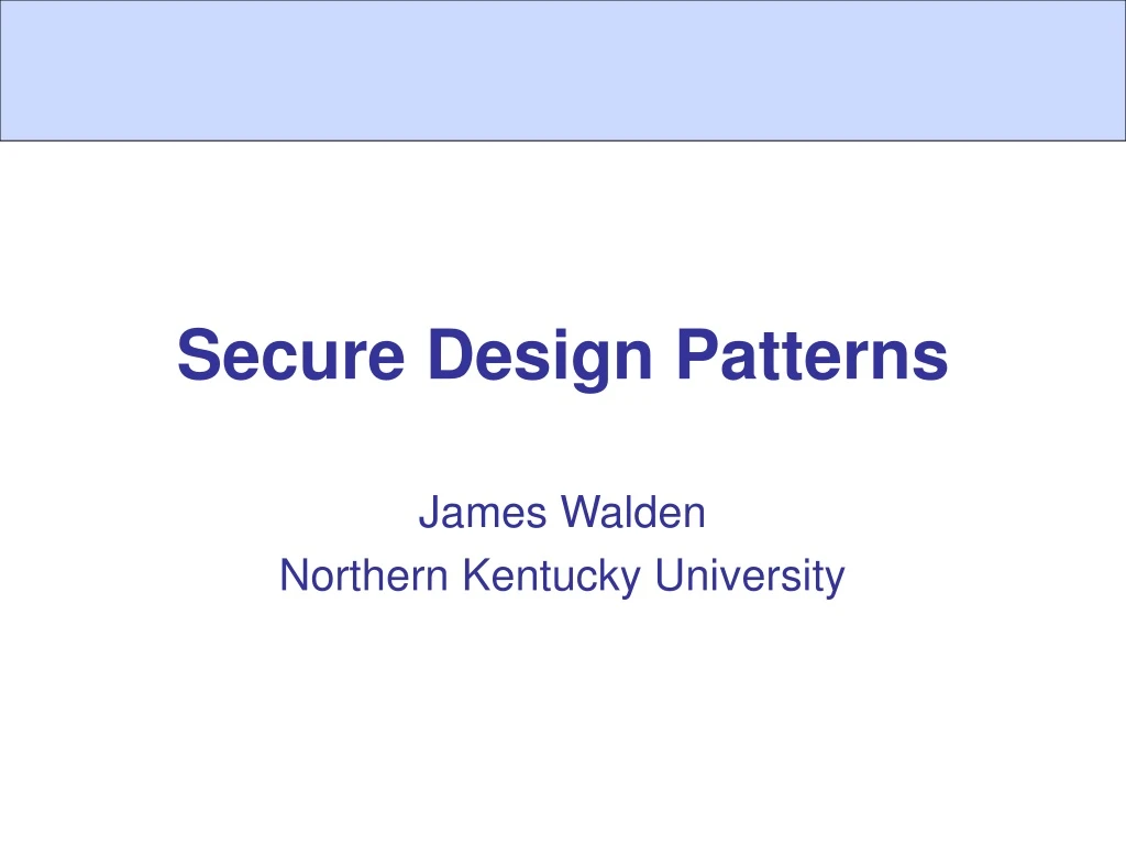secure design patterns