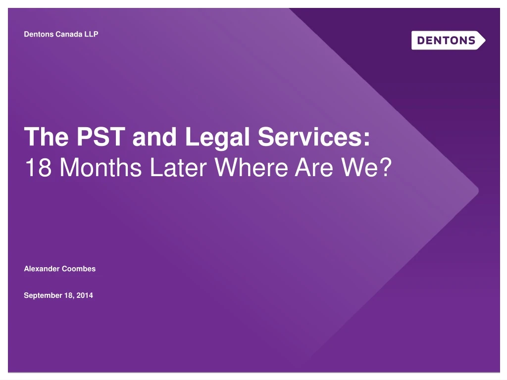 the pst and legal services
