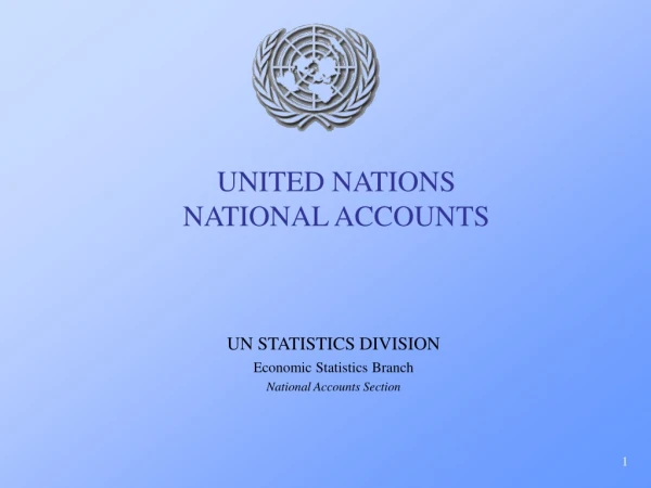 UNITED NATIONS NATIONAL ACCOUNTS