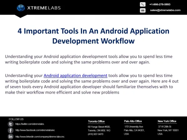 4 Important Tools In An Android Application Development Work