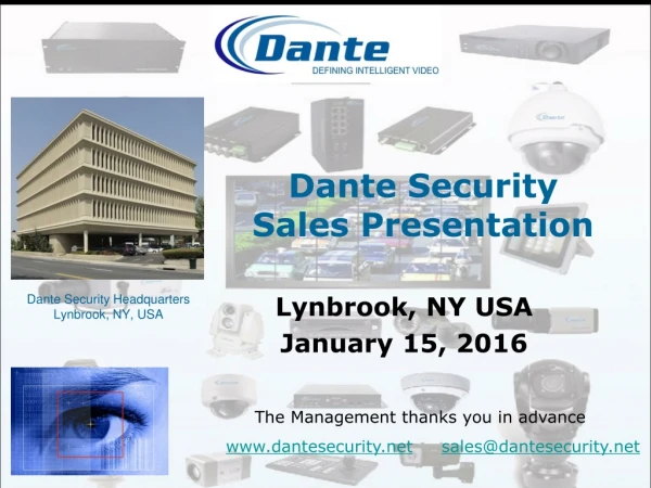 Dante Security  Sales Presentation