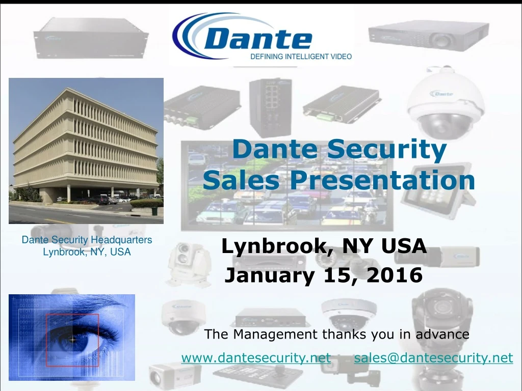 dante security sales presentation