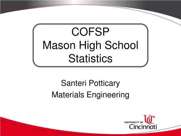 COFSP Mason High School Statistics