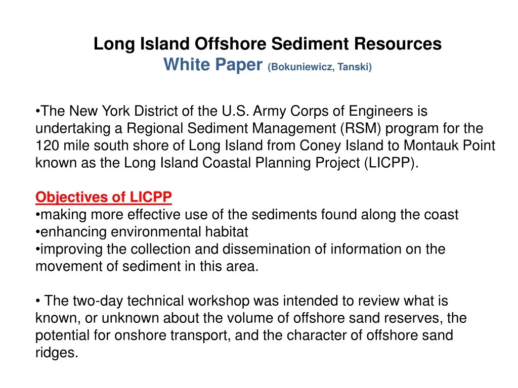 long island offshore sediment resources white