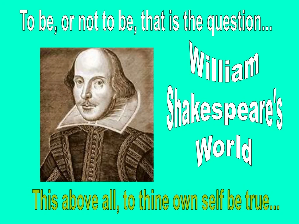 william shakespeare s world