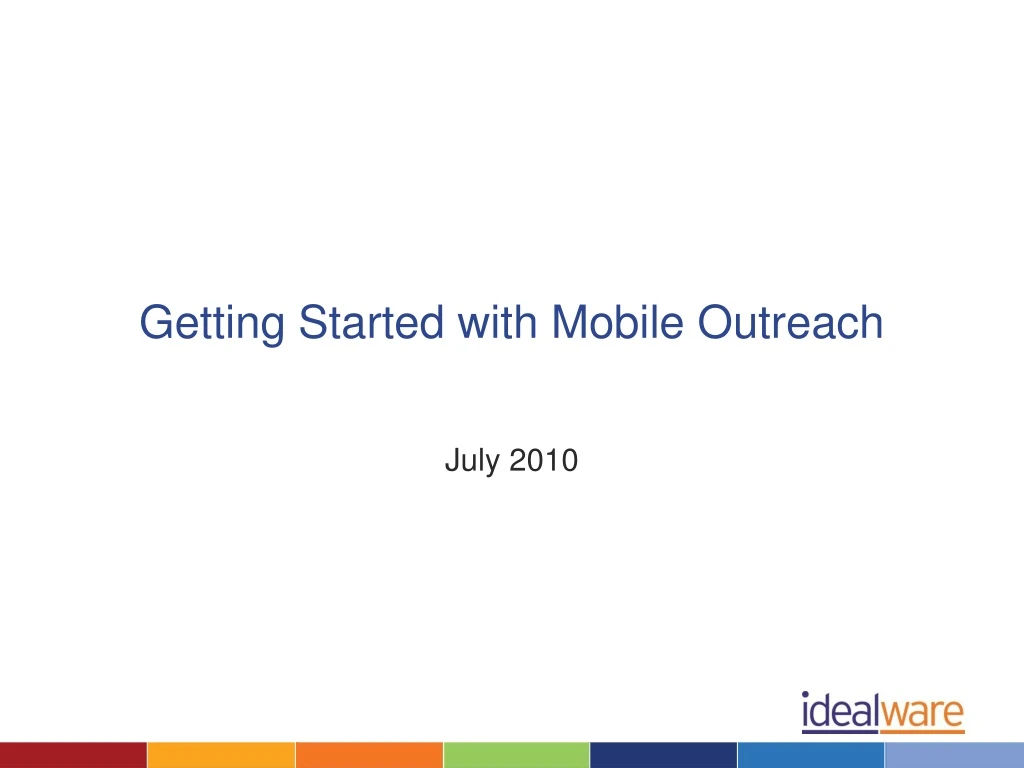 getting started with mobile outreach