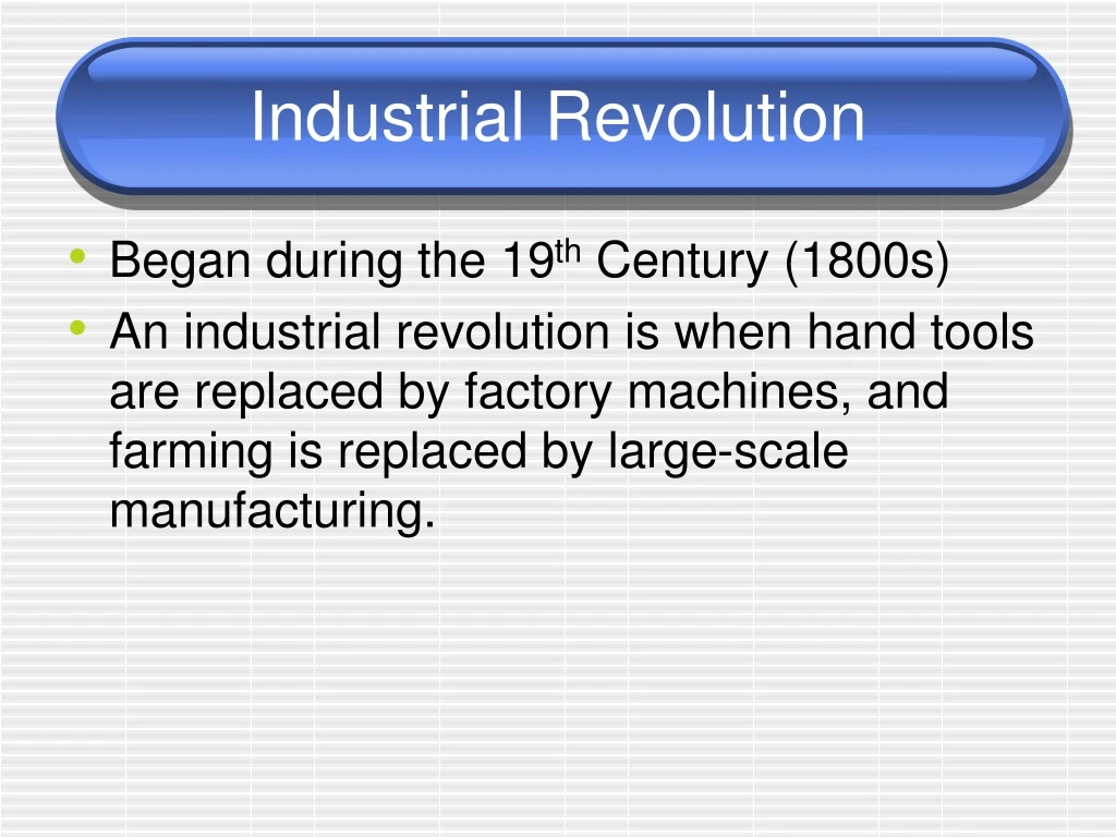 industrial revolution