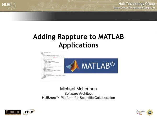 Adding Rappture to MATLAB Applications