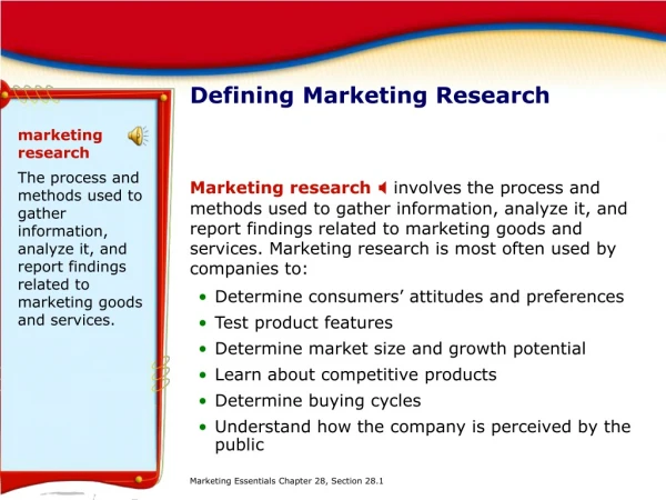 Defining Marketing Research