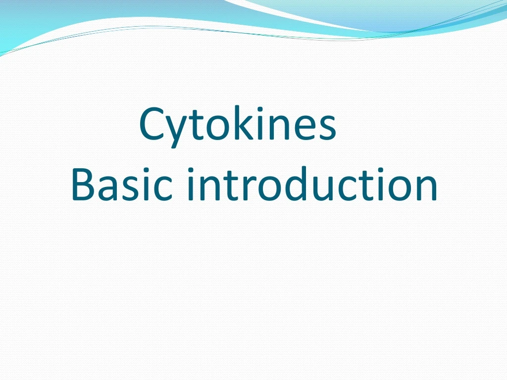 cytokines basic introduction