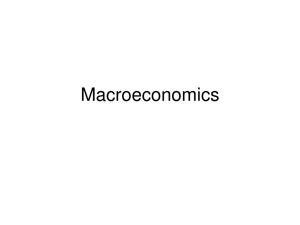 macroeconomics