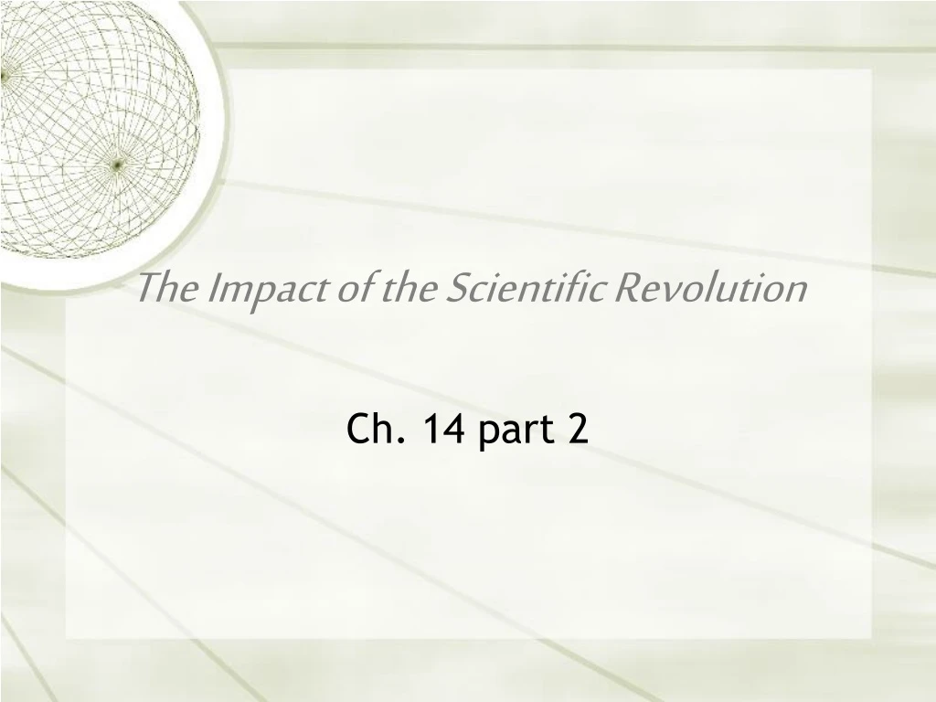 the impact of the scientific revolution