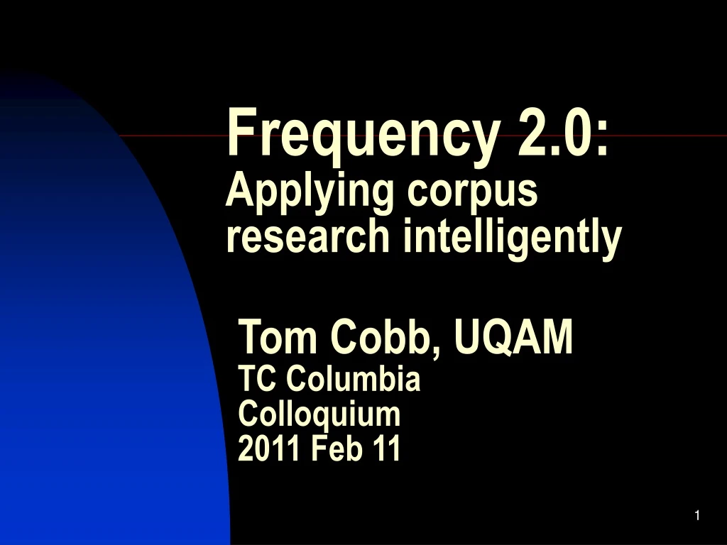 frequency 2 0 applying corpus research intelligently