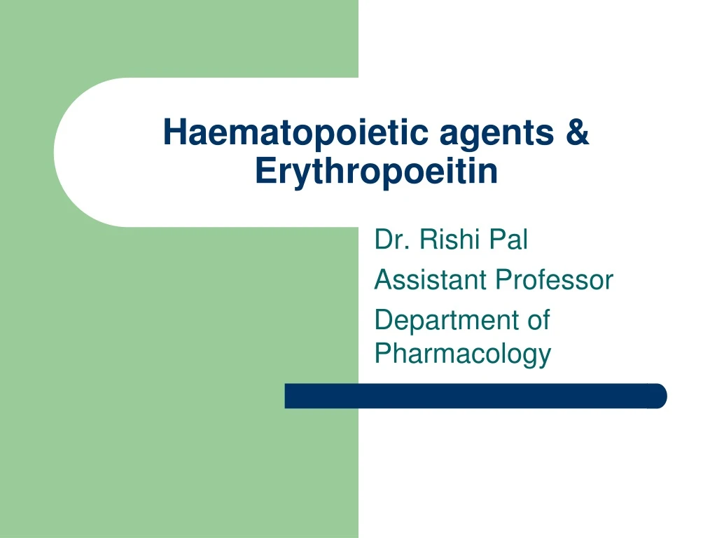 haematopoietic agents erythropoeitin