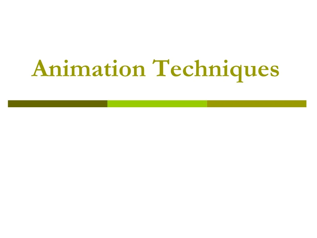 animation techniques