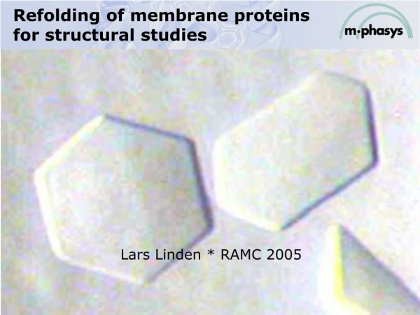 Refolding of membrane proteins for structural studies