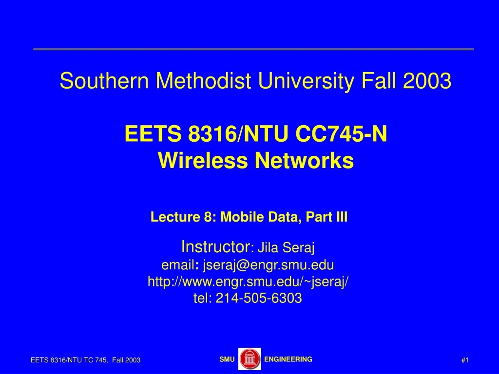 southern methodist university fall 2003 eets 8316