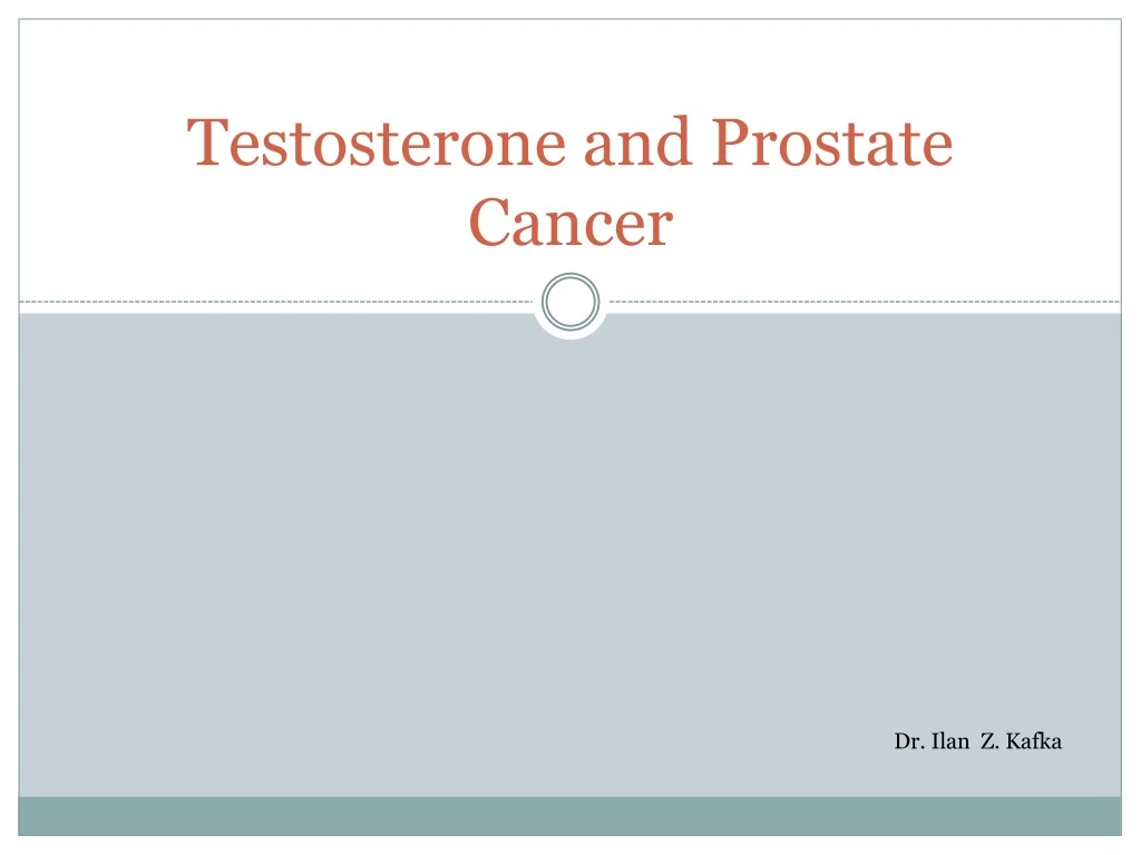 testosterone and prostate cancer