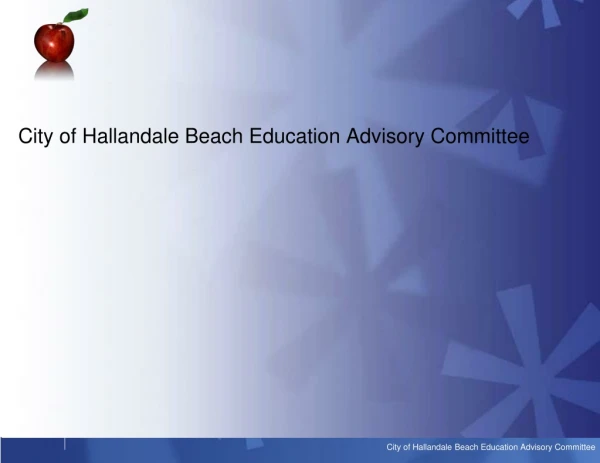 City of Hallandale Beach Education Advisory Committee