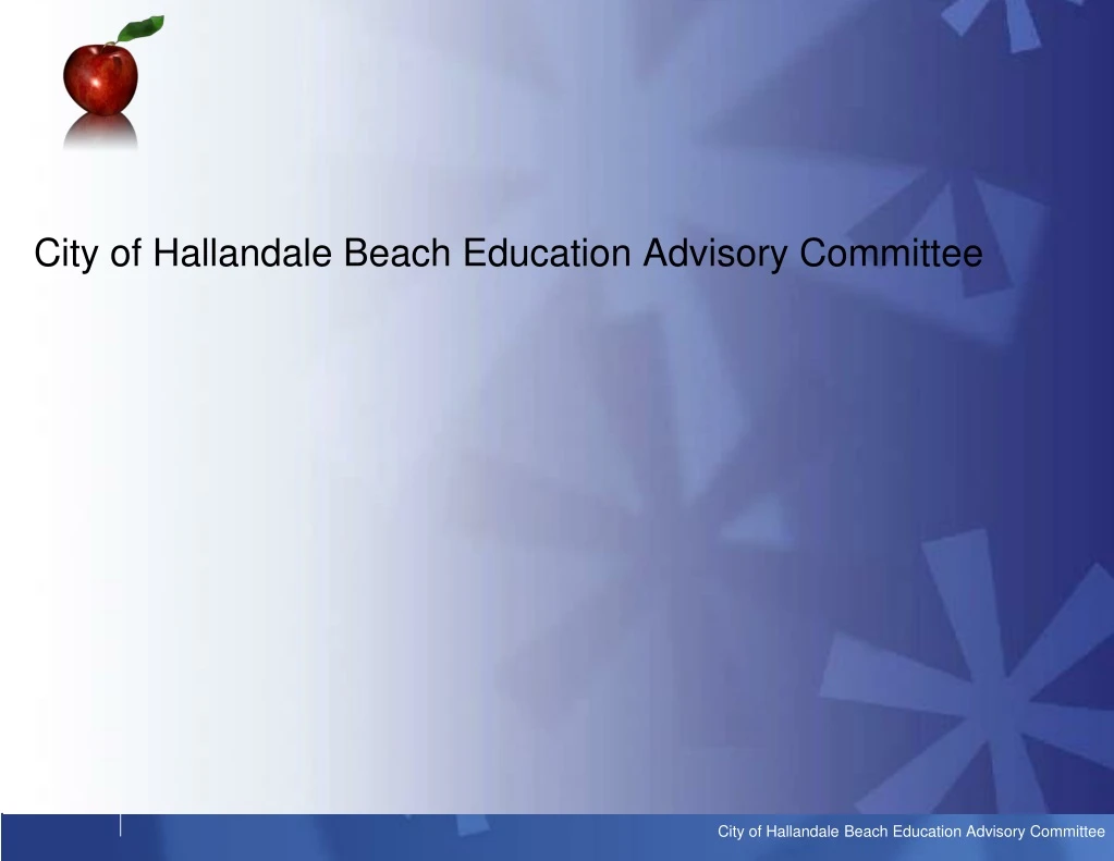 city of hallandale beach education advisory