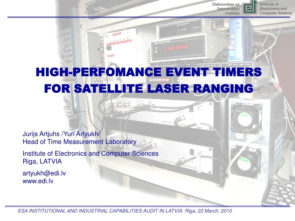 high perfomance event timers for satellite laser