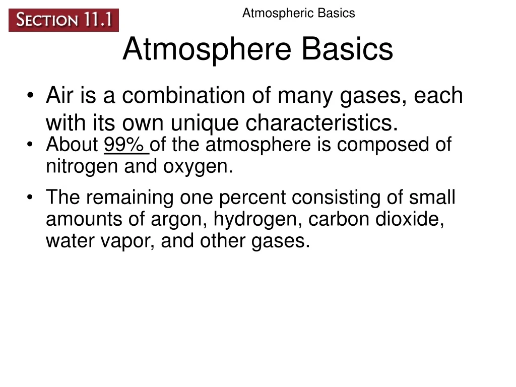 atmosphere basics