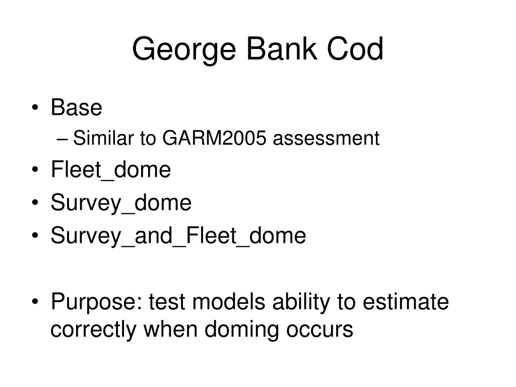 george bank cod