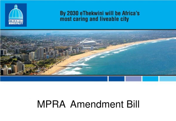MPRA  Amendment Bill