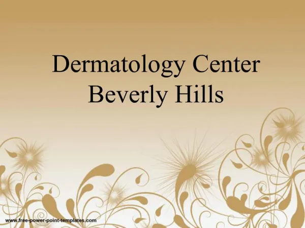 Dermatology Center In Beverly Hills