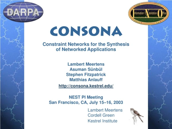 CONSONA Constraint Networks for the Synthesis of Networked Applications