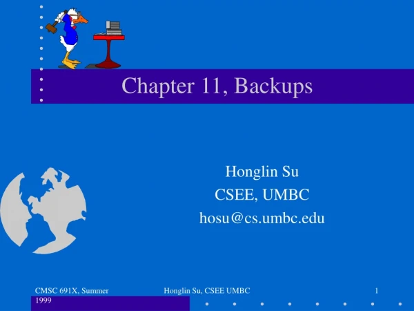 Chapter 11, Backups