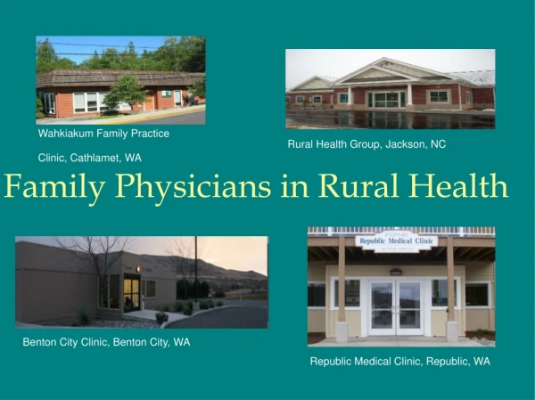 Family Physicians in Rural Health