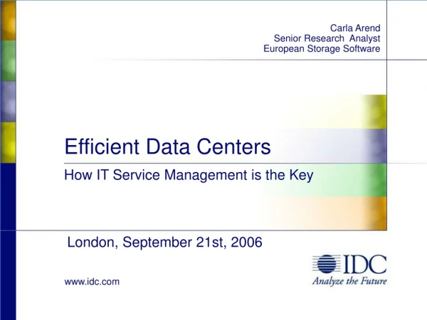Efficient Data Centers