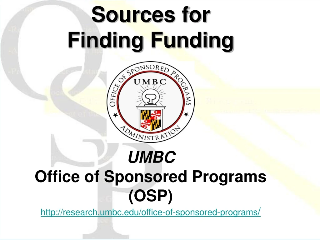 sources for finding funding