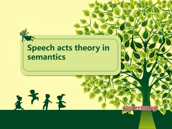 Speech acts theory in semantics