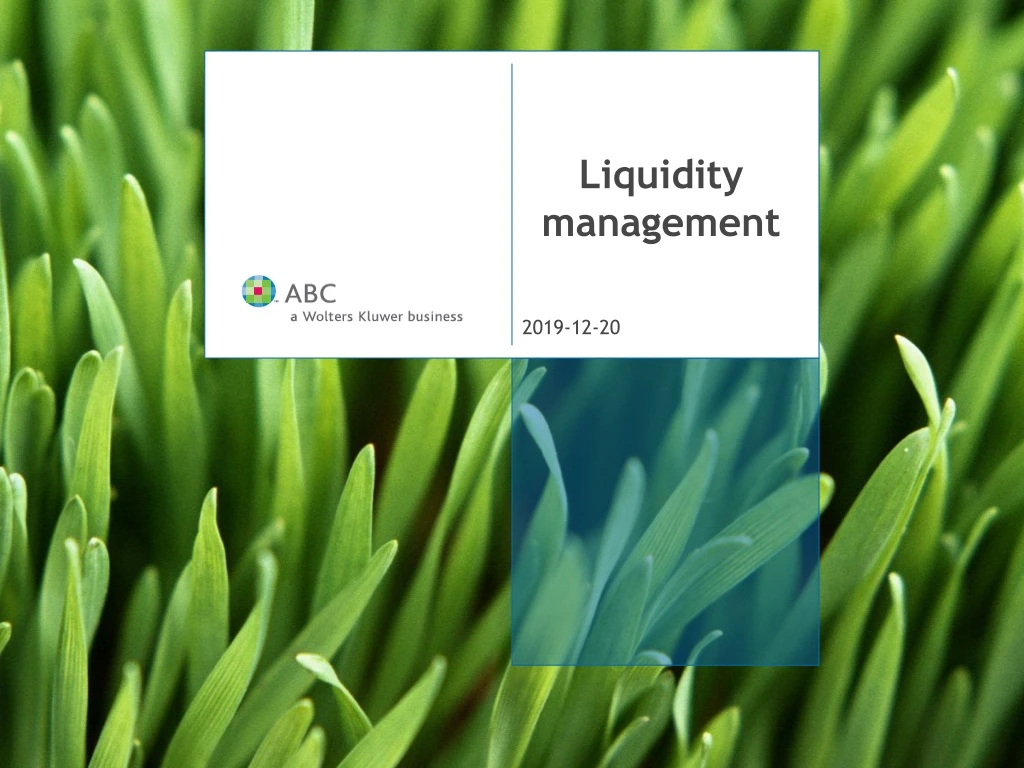 liquidity management