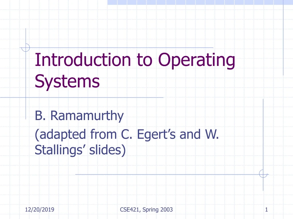 introduction to operating systems