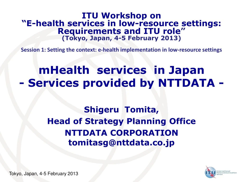 mhealth services in japan services provided by nttdata