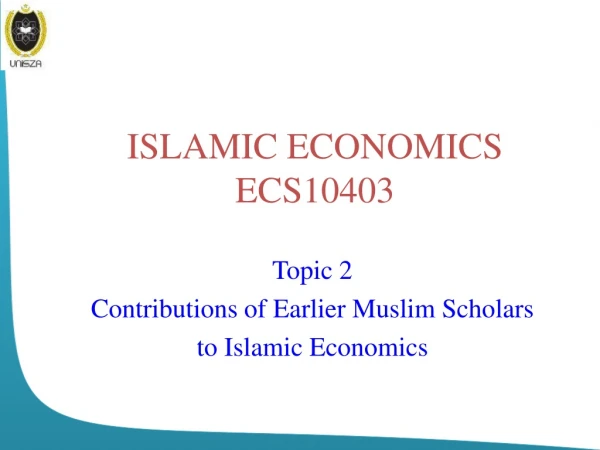 ISLAMIC ECONOMICS ECS10403