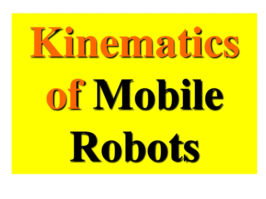 kinematics of mobile robots