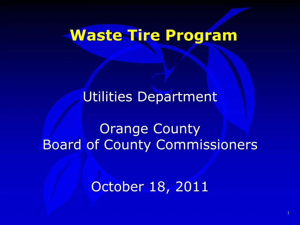 waste tire program