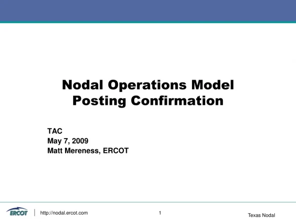Nodal Operations Model  Posting Confirmation